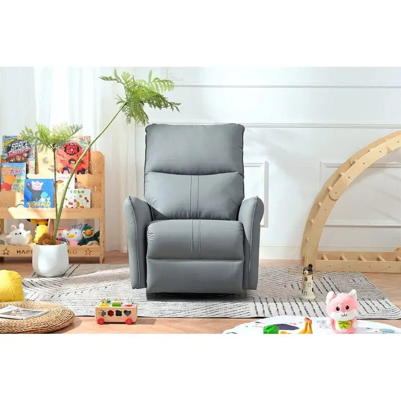 Fauteuil inclinable, pivotant et berçant motorisé avec port de chargement USB pour salon