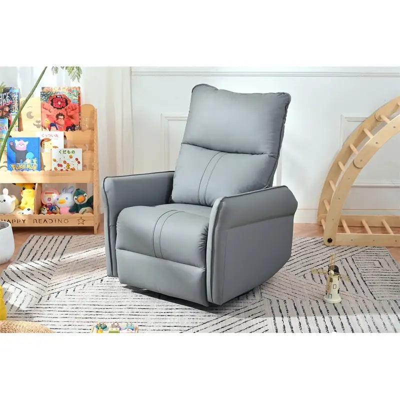 Fauteuil inclinable, pivotant et berçant motorisé avec port de chargement USB pour salon