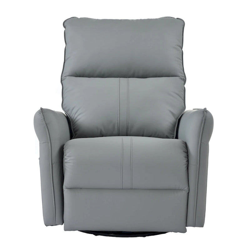 Fauteuil inclinable, pivotant et berçant motorisé avec port de chargement USB pour salon