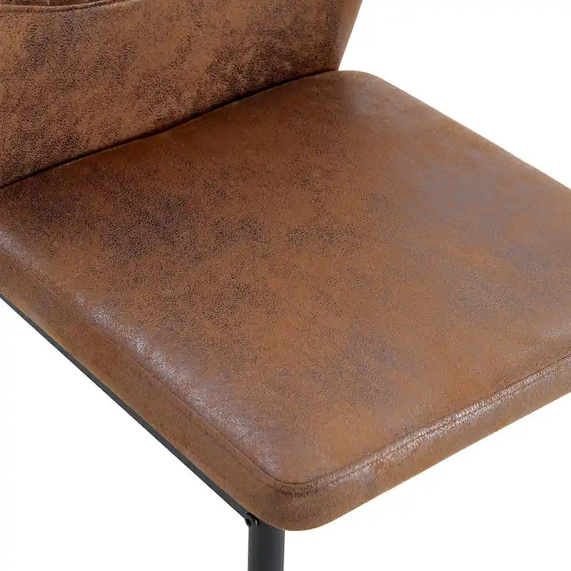 Chaise de salle à manger capitonnée haute résilience avec pieds en métal noir