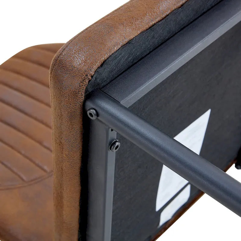 Chaise de salle à manger capitonnée haute résilience avec pieds en métal noir