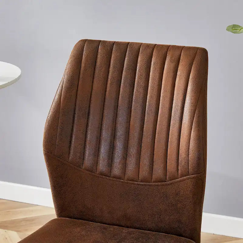 Chaise de salle à manger capitonnée haute résilience avec pieds en métal noir
