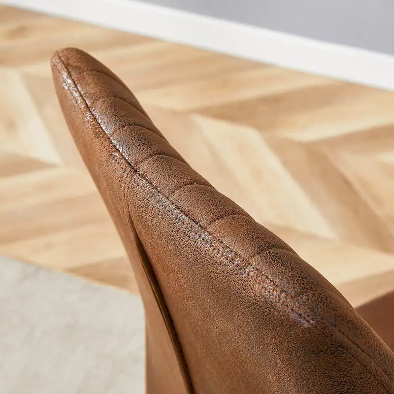 Chaise de salle à manger capitonnée haute résilience avec pieds en métal noir