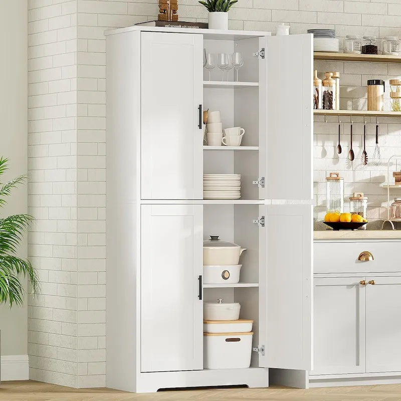 Meuble de cuisine, Armoire de rangement autonome avec portes et etagères