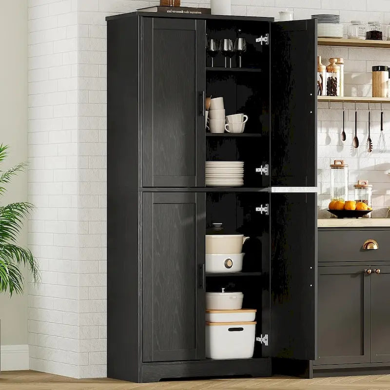 Meuble de cuisine, Armoire de rangement autonome avec portes et etagères
