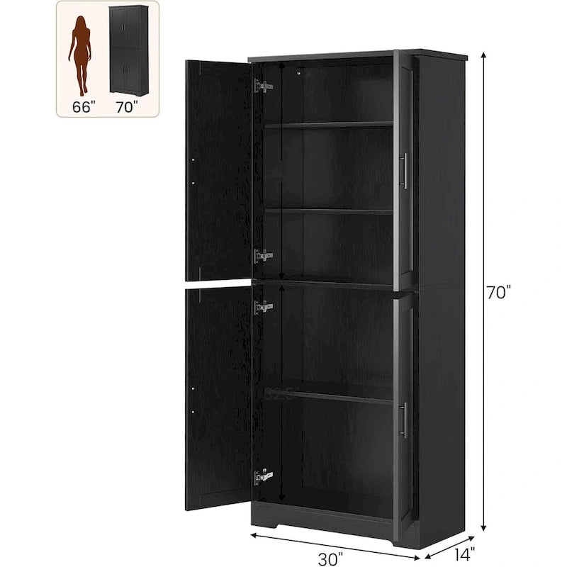 Meuble de cuisine, Armoire de rangement autonome avec portes et etagères