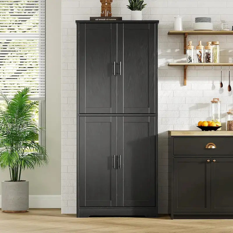 Meuble de cuisine, Armoire de rangement autonome avec portes et etagères