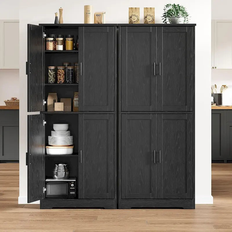 Meuble de cuisine, Armoire de rangement autonome avec portes et etagères