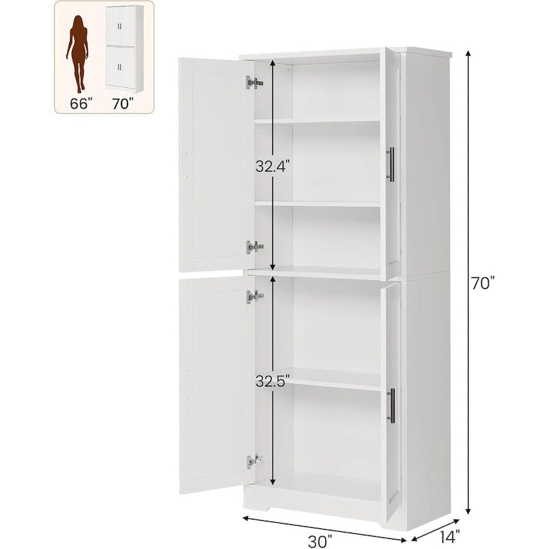 Meuble de cuisine, Armoire de rangement autonome avec portes et etagères