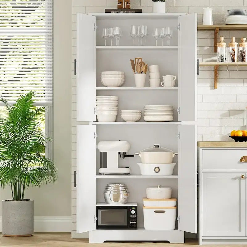 Meuble de cuisine, Armoire de rangement autonome avec portes et etagères