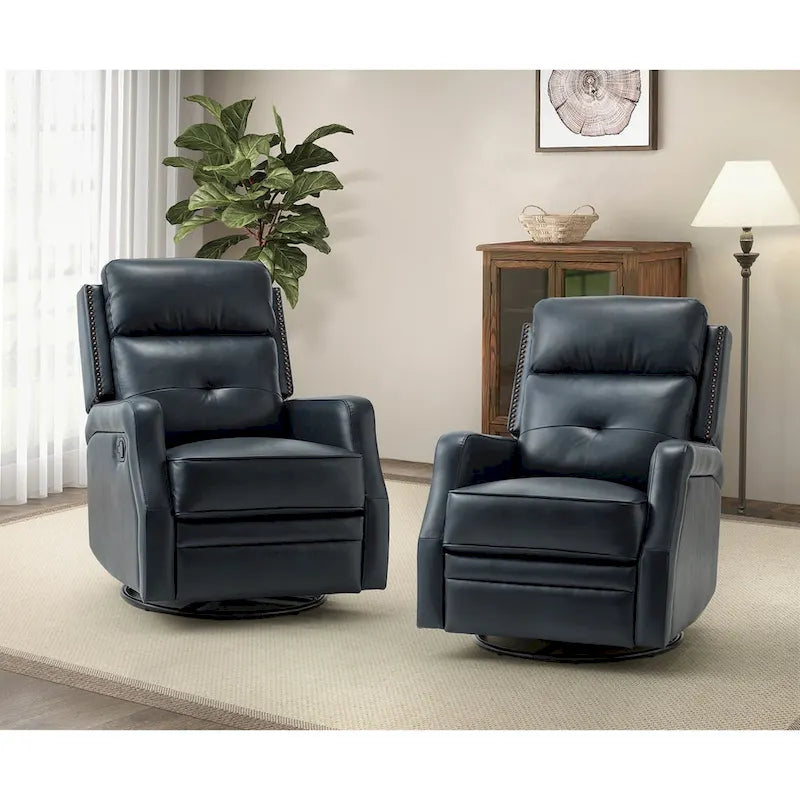 Fauteuil relax pivotant capitonné avec piètement en métal