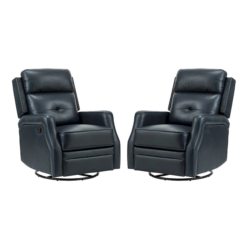 Fauteuil relax pivotant capitonné avec piètement en métal