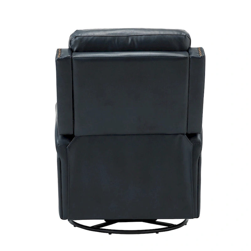 Fauteuil relax pivotant capitonné avec piètement en métal
