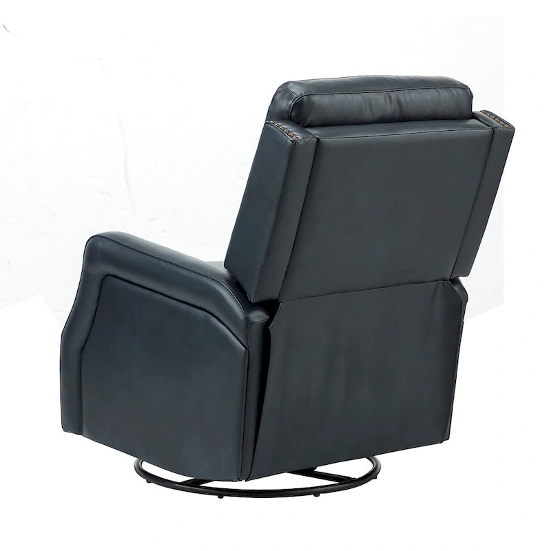Fauteuil relax pivotant capitonné avec piètement en métal