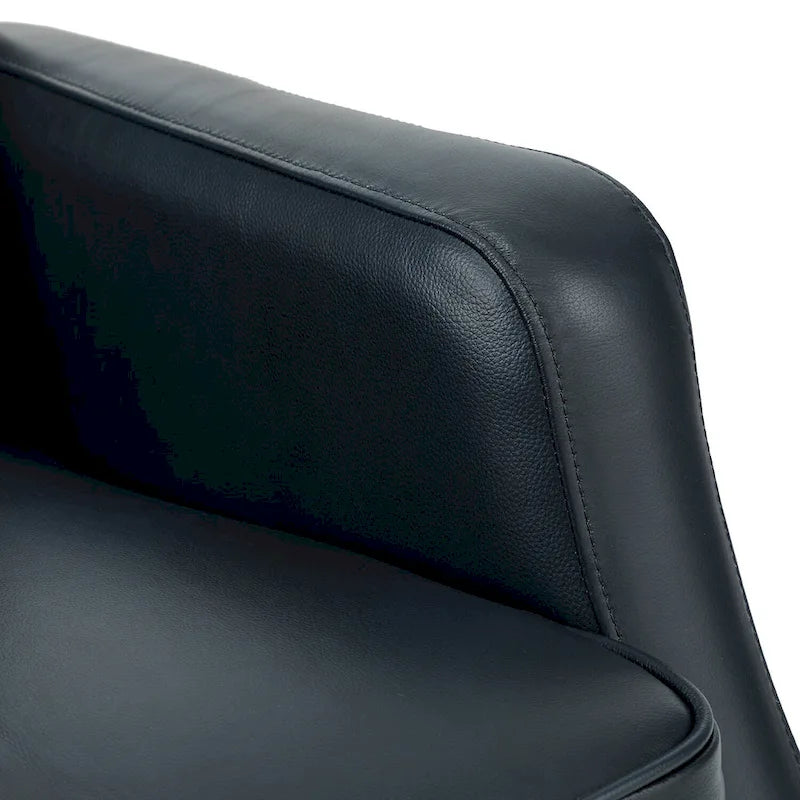 Fauteuil relax pivotant capitonné avec piètement en métal