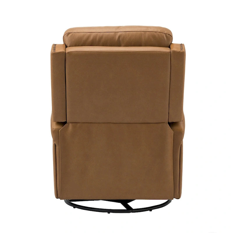 Fauteuil relax pivotant capitonné avec piètement en métal