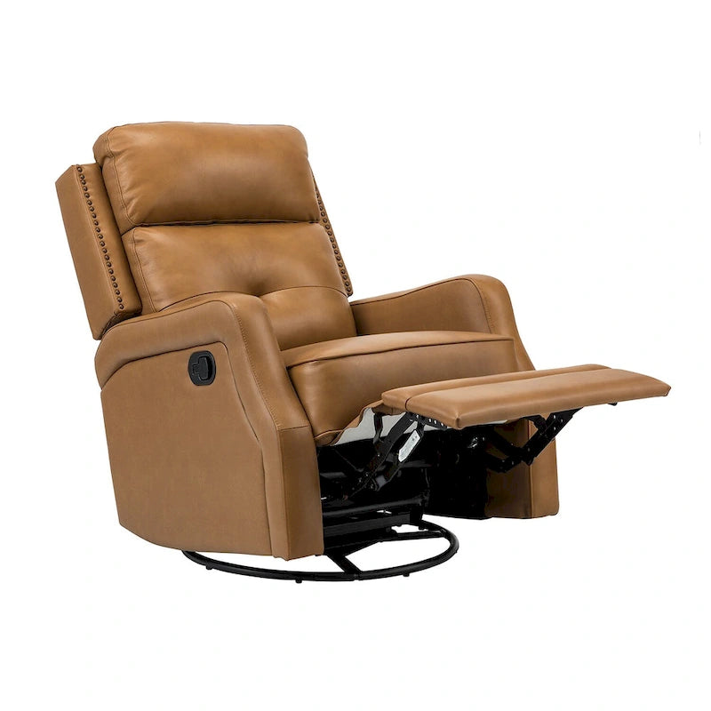 Fauteuil relax pivotant capitonné avec piètement en métal
