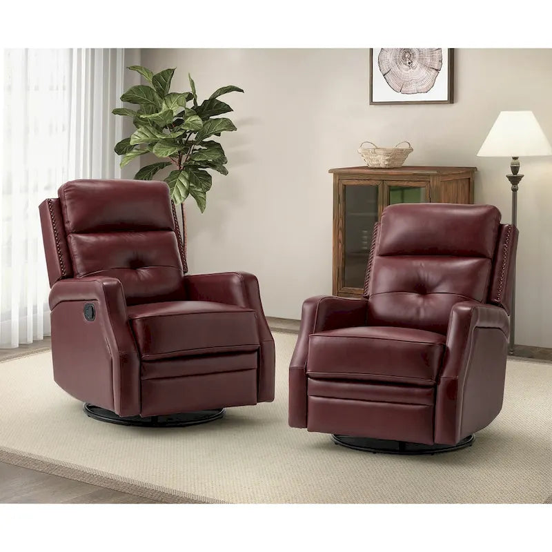 Fauteuil relax pivotant capitonné avec piètement en métal
