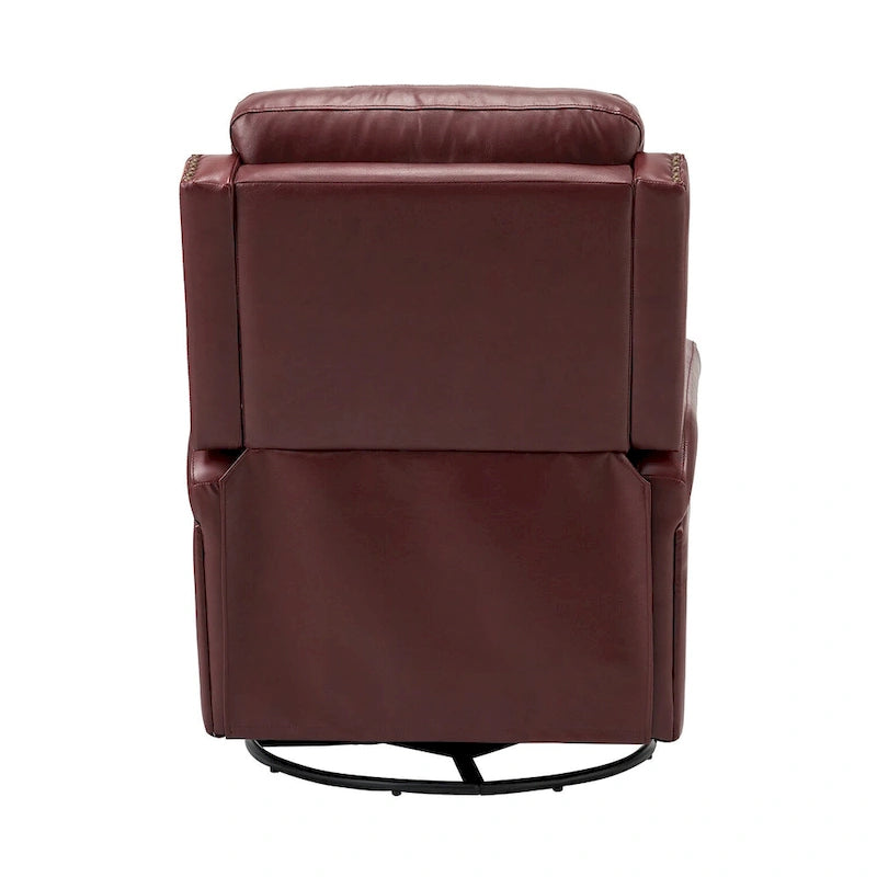 Fauteuil relax pivotant capitonné avec piètement en métal