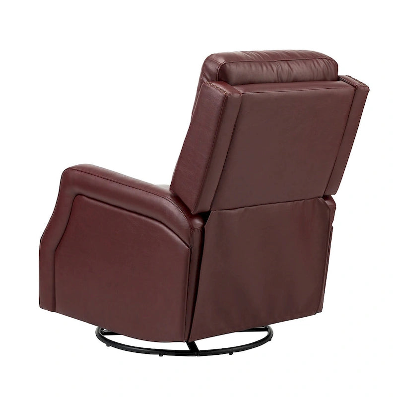 Fauteuil relax pivotant capitonné avec piètement en métal