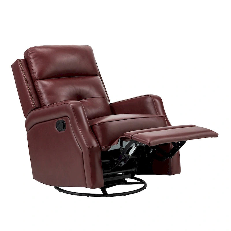 Fauteuil relax pivotant capitonné avec piètement en métal