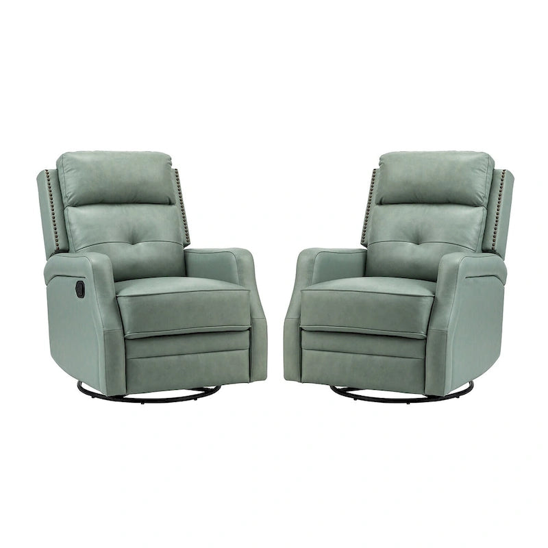 Fauteuil relax pivotant capitonné avec piètement en métal