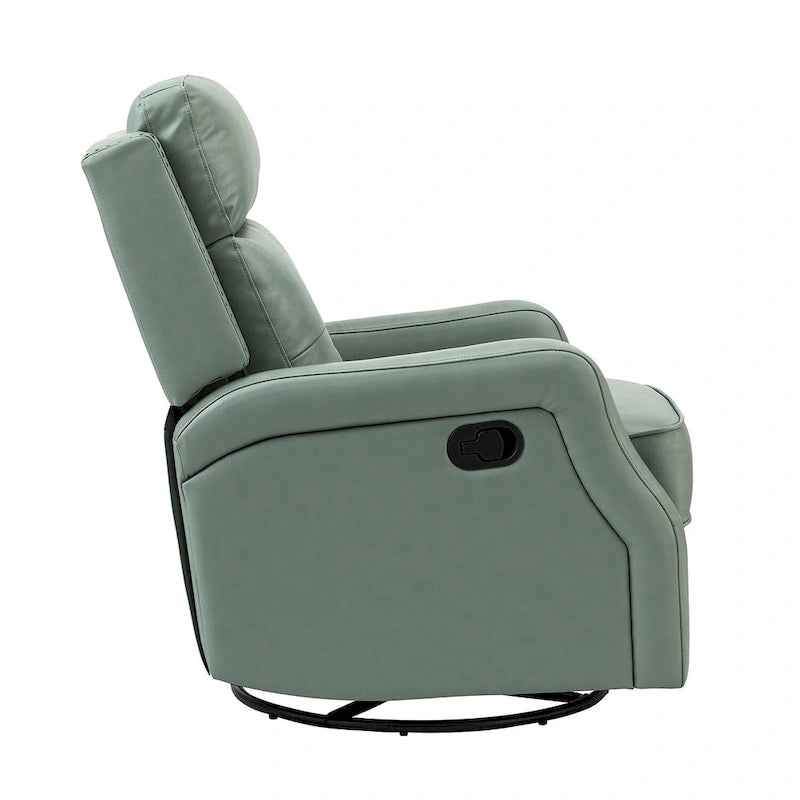 Fauteuil relax pivotant capitonné avec piètement en métal