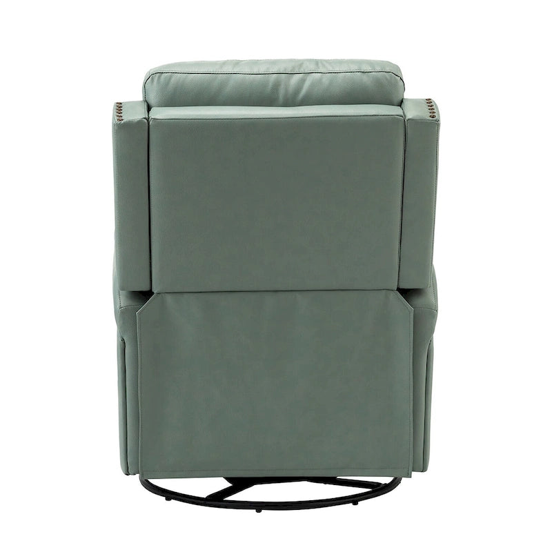 Fauteuil relax pivotant capitonné avec piètement en métal