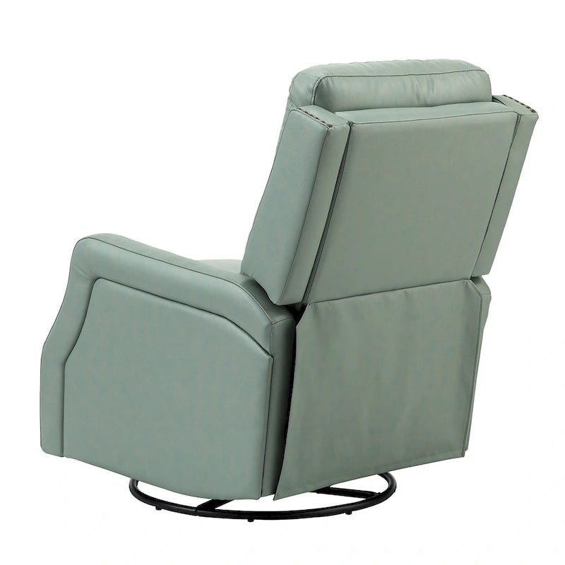 Fauteuil relax pivotant capitonné avec piètement en métal