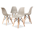 Chaise de salle à manger moderne en polypropylène avec pieds en bois de hêtre