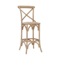 Tabouret de bar rustique à dossier croisé