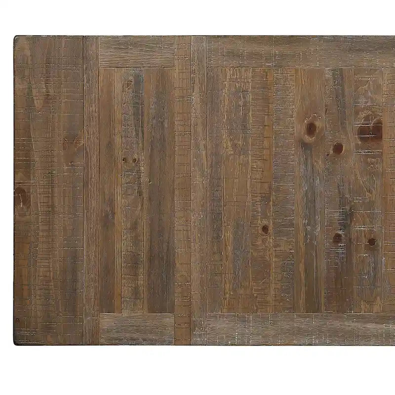 Table de salle à manger hauteur comptoir style rustique avec finition bois flotté vieilli