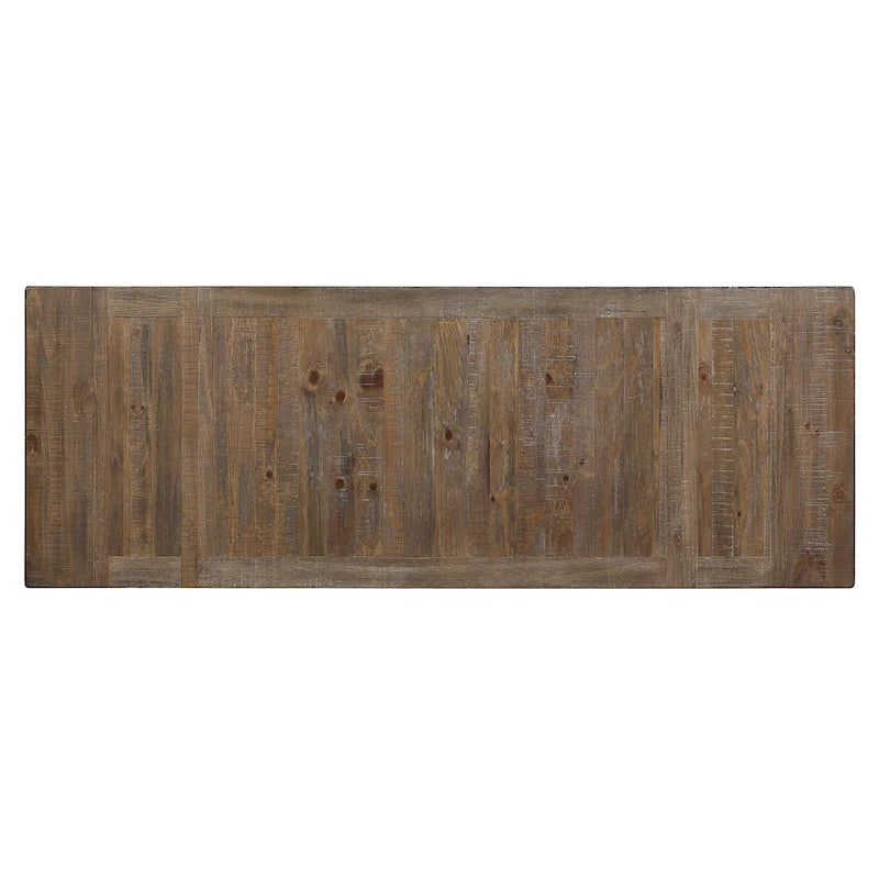 Table de salle à manger hauteur comptoir style rustique avec finition bois flotté vieilli