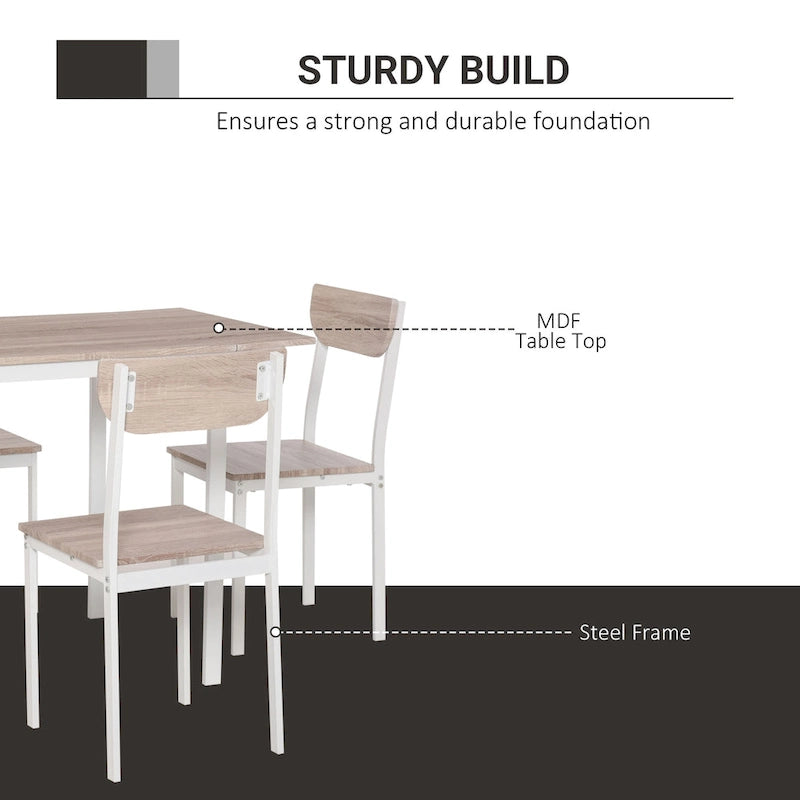 Table à manger moderne à abattants, design pliable pour petits espaces, blanche