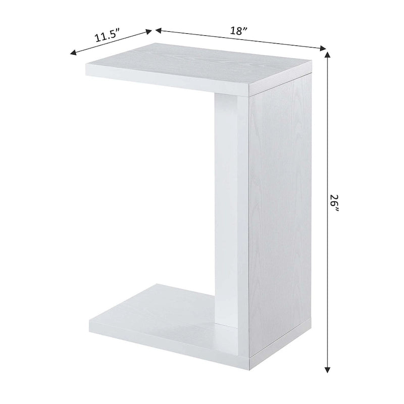 Table d'appoint en C, moderne, minimaliste
