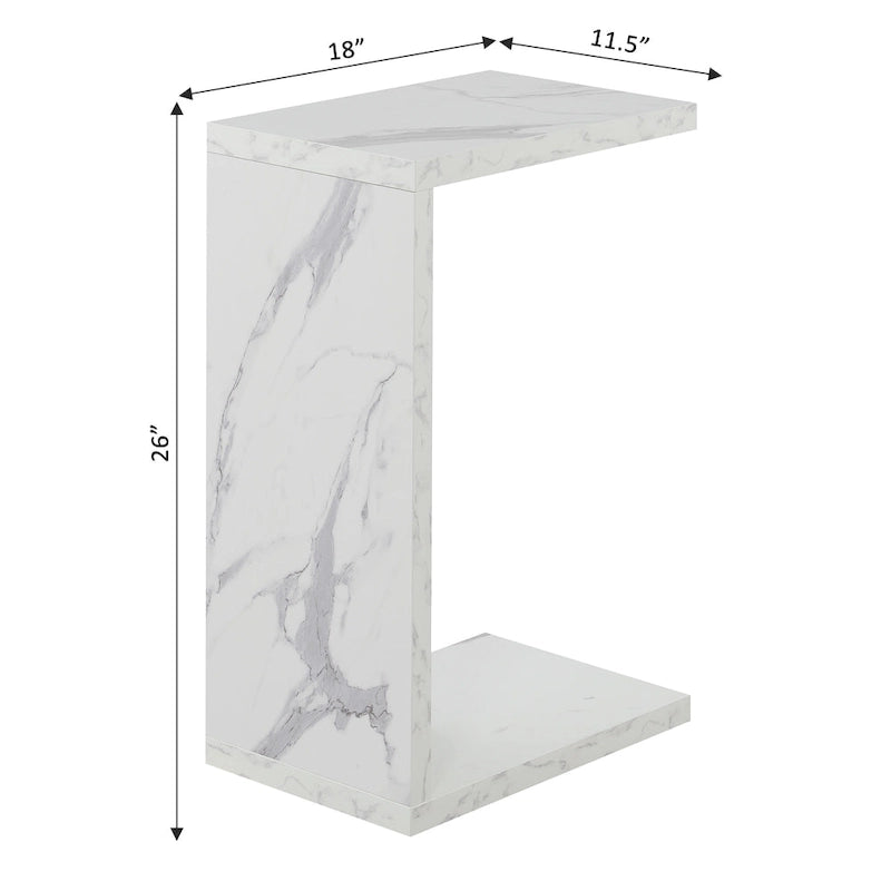 Table d'appoint en C, moderne, minimaliste