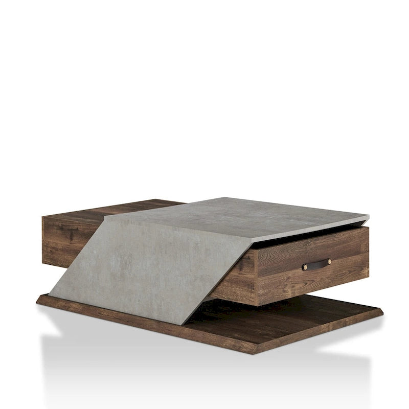 Table Basse Relevable et Ajustable Industrielle de 47 Pouces avec Tiroir de Rangement
