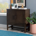 Meuble d'appoint 2 portes en bois avec étagères réglables