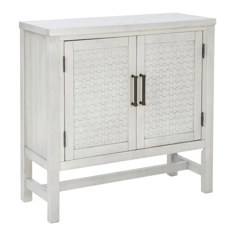 Meuble d'appoint 2 portes en bois avec étagères réglables