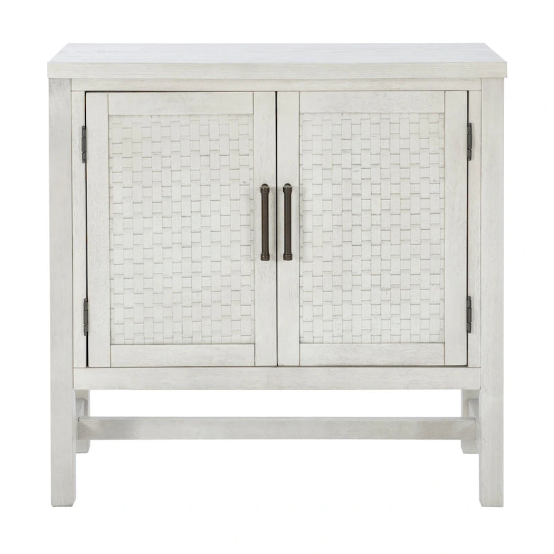 Meuble d'appoint 2 portes en bois avec étagères réglables