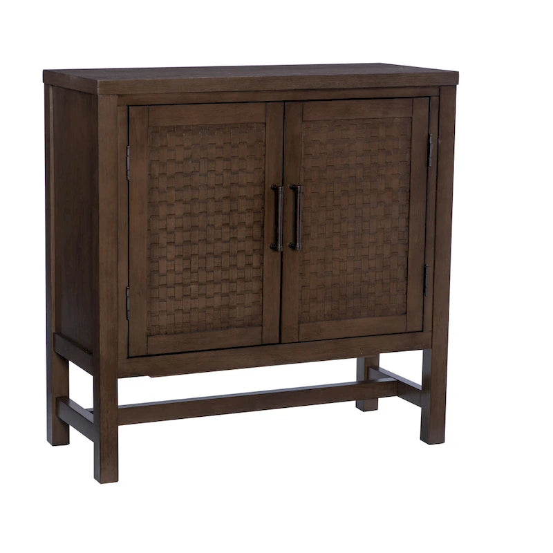 Meuble d'appoint 2 portes en bois avec étagères réglables