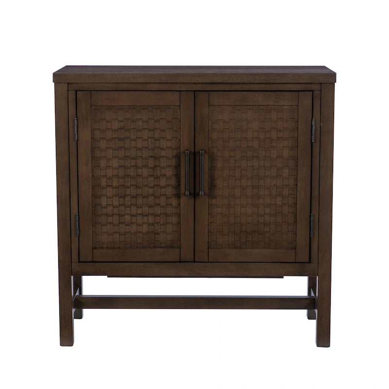 Meuble d'appoint 2 portes en bois avec étagères réglables