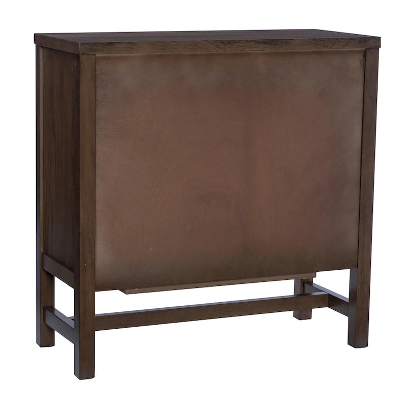 Meuble d'appoint 2 portes en bois avec étagères réglables