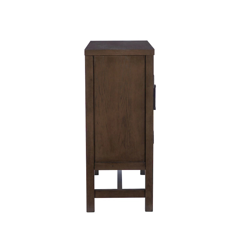 Meuble d'appoint 2 portes en bois avec étagères réglables