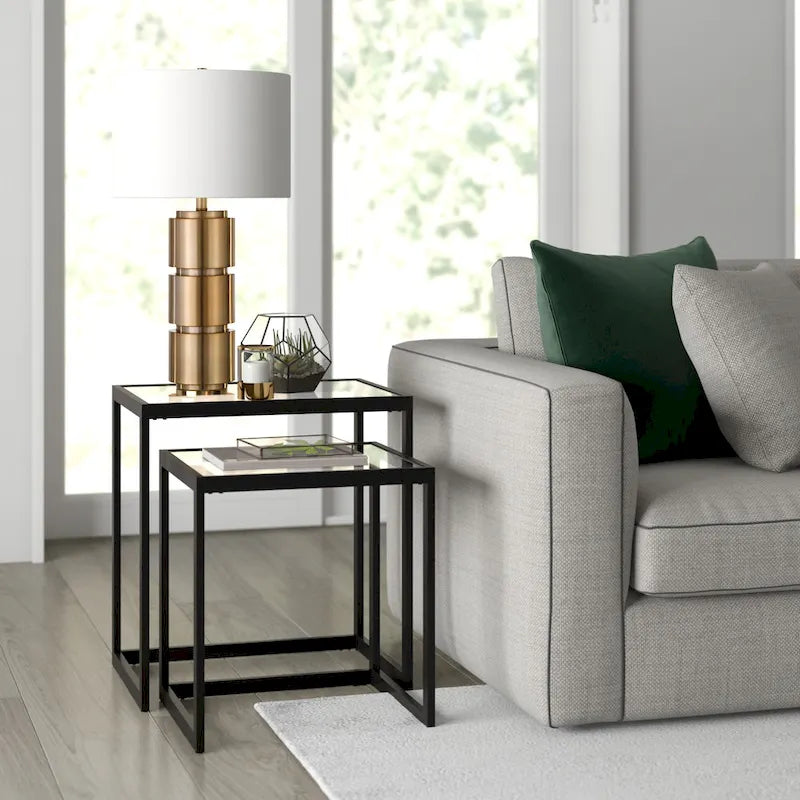 Rocco Rectangular Nested Side Table - 22 Wide