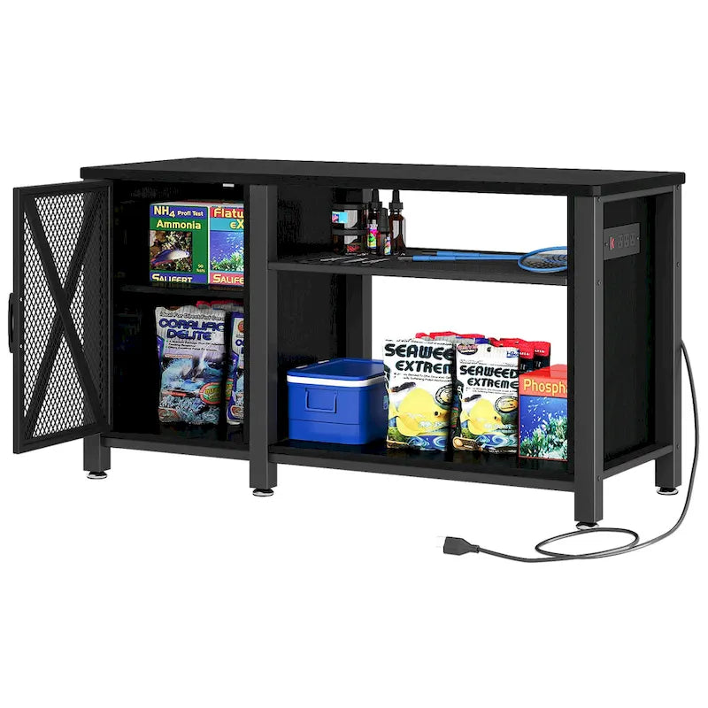 Meuble d'aquarium de 200-280 litres avec prises électriques et meuble de rangement