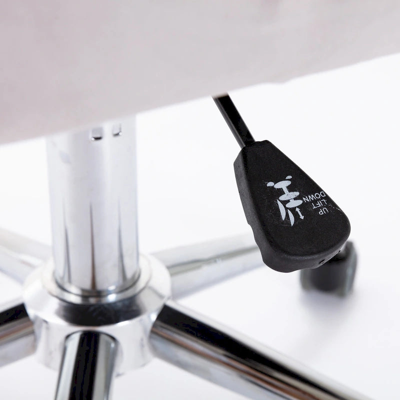 Chaise de bureau ergonomique pivotante en velours capitonné réglable