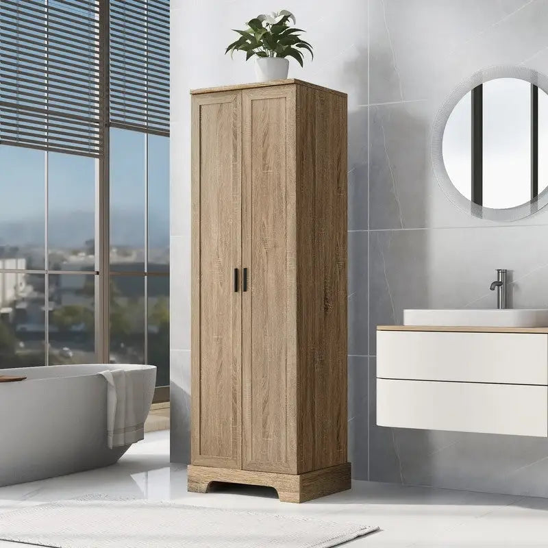 Meuble de rangement à deux portes pour salle de bain, bureau, étagère réglable, panneau MDF