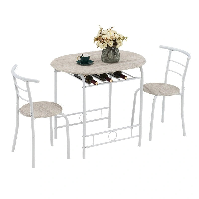 Table à manger de petit-déjeuner compacte avec coins arrondis et design peu encombrant