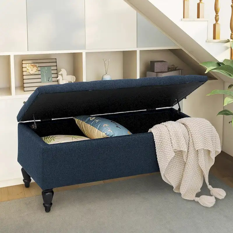 Banc de rangement capitonné de 38 po